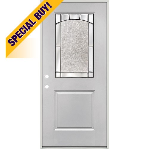 Special Buy - #4013: Half Lite Fiberglass Single Door Unit
