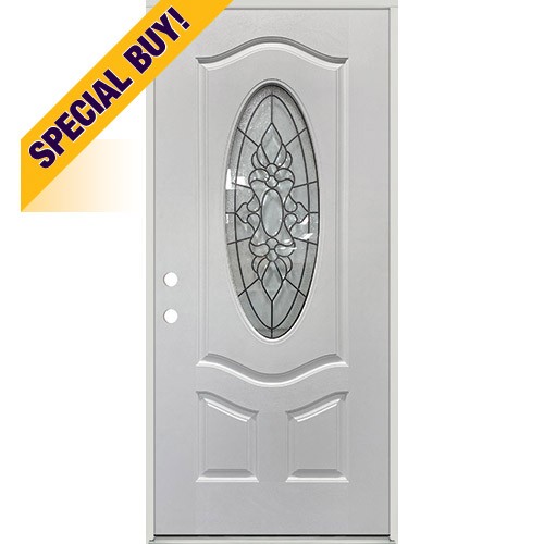 Special Buy - #4028: 3/4 Oval Fiberglass Single Door Unit