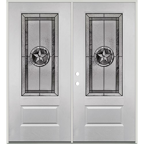 Star 3/4 Lite Fiberglass Prehung Double Door Unit #4032