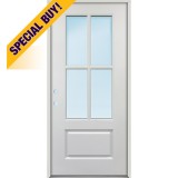 Special Buy - #4047: 4-Lite SDL Clear Low-E Fiberglass Single Door Unit