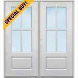 Special Buy - #4047: 4-Lite SDL Clear Low-E Fiberglass Double Door Unit