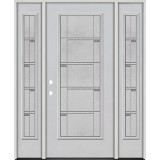 Full Lite Fiberglass Prehung Door Unit with Sidelites #4072