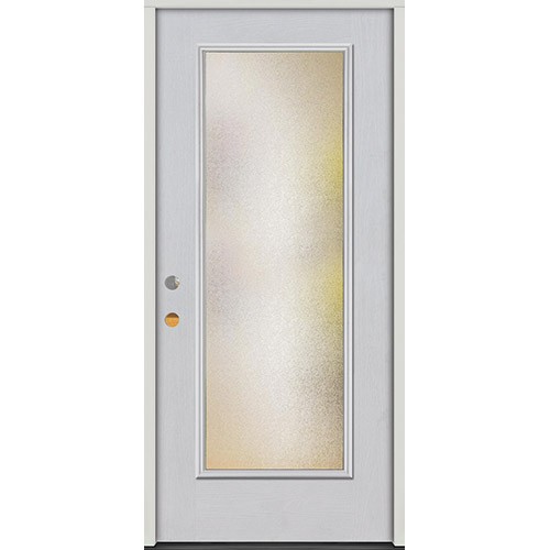 Privacy Glass Full Lite Fiberglass Prehung Door Unit