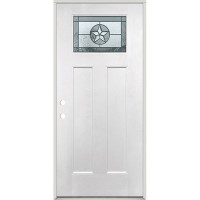 Craftsman Star Fiberglass Prehung Door Unit #4115