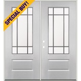 Special Buy - #4119: Beveled 9-Lite Fiberglass Double Door Unit