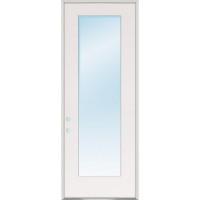 8'0" Tall Full Lite Low-E Clear Fiberglass Prehung Door Unit