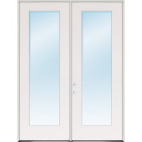 8'0" Tall Full Lite Low-E Clear Fiberglass Patio Door Unit