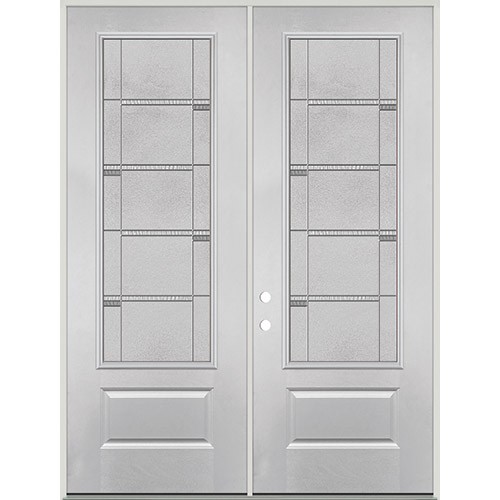 8'0" 3/4 Lite Fiberglass Prehung Double Door Unit #4872