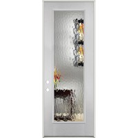 Privacy Glass 8'0" Full Lite Fiberglass Prehung Door Unit