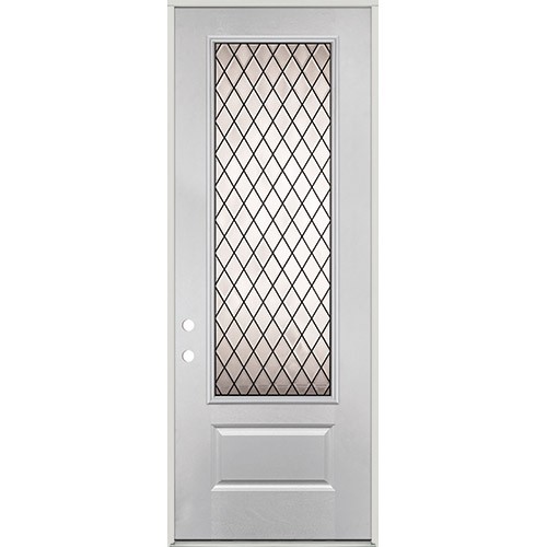 8'0" 3/4 Lite Diamond Fiberglass Prehung Door Unit #4896