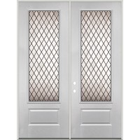 8'0" 3/4 Lite Diamond Fiberglass Prehung Double Door Unit #4896