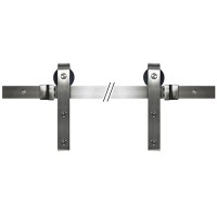 84" Sliding Barn Door Track and Hardware Kit - Nickel