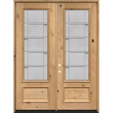 8'0" 3/4 Lite Knotty Alder Wood Double Door Unit #7872
