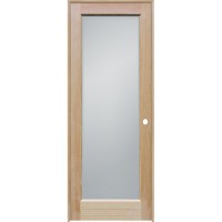 Frosted Glass Pine Wood Interior Door Unit