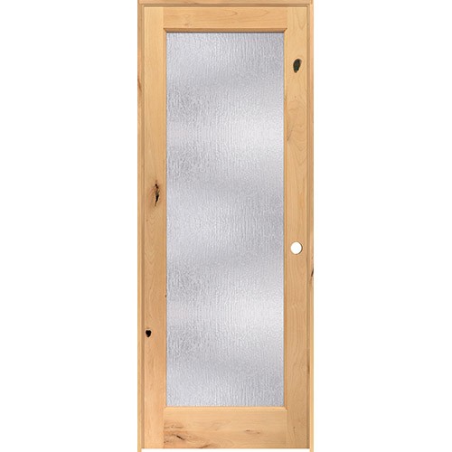 Rain Glass Knotty Alder Wood Interior Door Unit Rain Glass Knotty Alder Wood Interior Door Unit