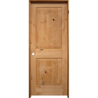 6'8" Tall 2-Panel Square Knotty Alder Prehung 1-3/4" Interior Door Unit