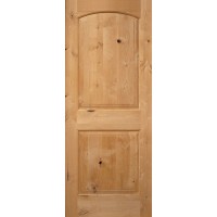 6'8" Tall 2-Panel Arch Knotty Alder Interior 1-3/4" Door Slab