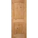 6'8" Tall 2-Panel Arch V-Grooved Knotty Alder Interior 1-3/4" Door Slab