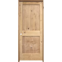 6'8" Tall 2-Panel Shaker Knotty Alder Prehung Interior Door Unit