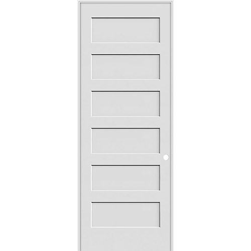 8'0" Tall Shaker 6-Panel Stile & Rail Prehung Interior Door