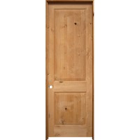 8'0" Tall 2-Panel Square Knotty Alder Prehung Interior 1-3/4" Door Unit
