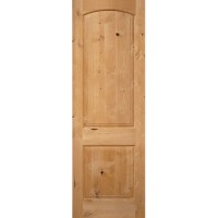 8'0" Tall 2-Panel Arch Knotty Alder Interior 1-3/4" Door Slab
