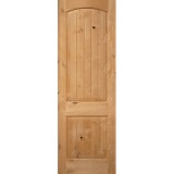 8'0" Tall 2-Panel Arch V-Grooved Knotty Alder Interior 1-3/4" Door Slab