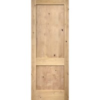 8'0" Tall 2-Panel Shaker Knotty Alder Interior Door Slab