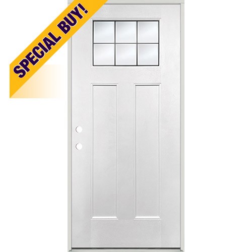 Special Buy - Model J: Beveled Craftsman Fiberglass Single Door Unit