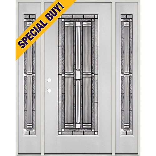 Special Buy - Model P: Full Lite Fiberglass Door Unit with Sidelites