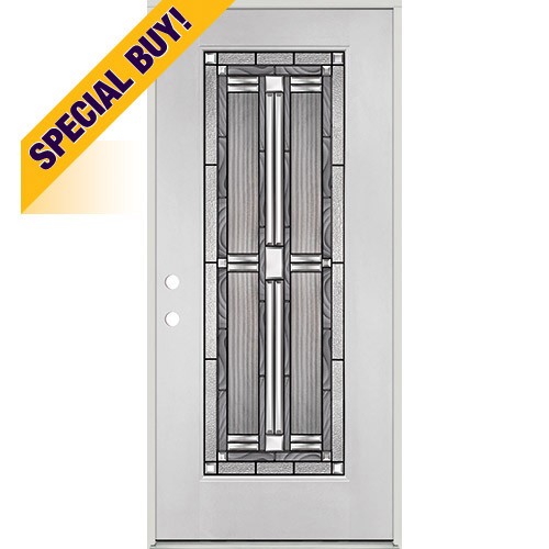 Special Buy - Model P: Full Lite Fiberglass Single Door Unit