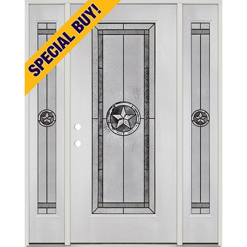 Special Buy - Model R: Star Full Lite Fiberglass Door Unit with Sidelites