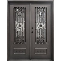 62" x 81" Star Iron Prehung Double Door Unit