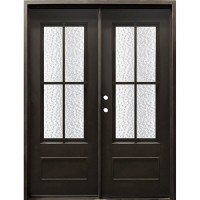 62" x 81" Tiffany Iron Prehung Double Door Unit