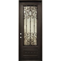 38" x 97" Victorian Iron Prehung Door Unit